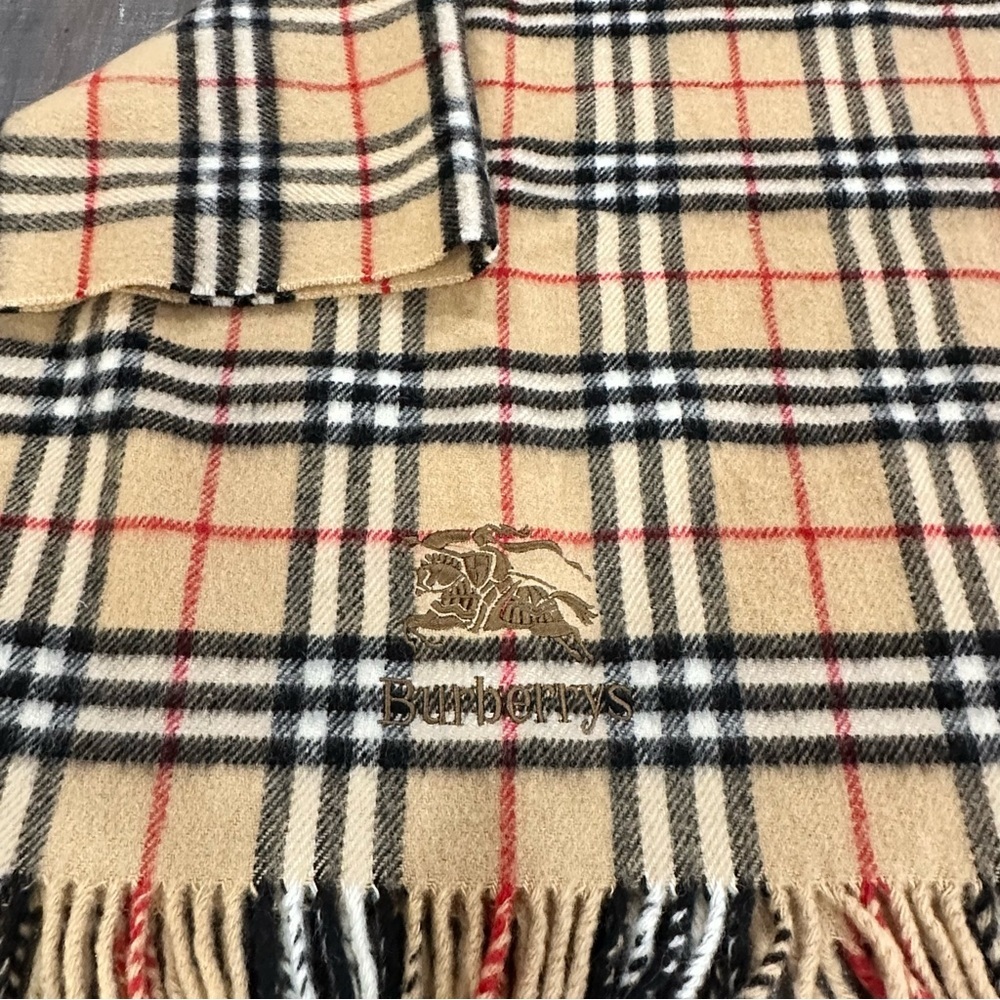 Burberry Tan Plaid Lap Blanket